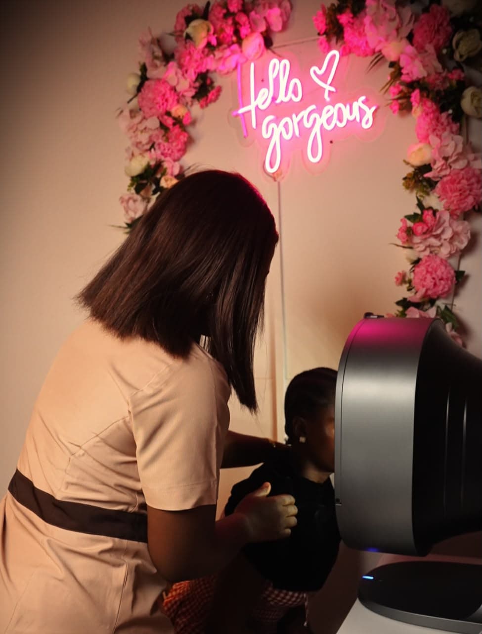 A skincare consultation in progress at BeautyKlinik